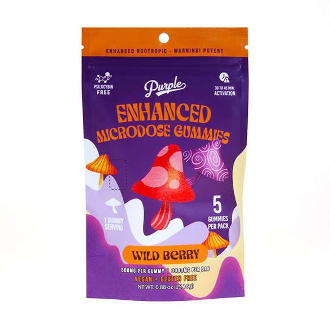 Picture of ENHANCED MICRODOSE GUMMIES 3000 MG 5PK WILD BERRY