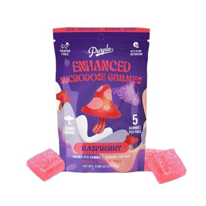 Picture of ENHANCED MICRODOSE GUMMIES 3000 MG 5PK RAASPBERRY