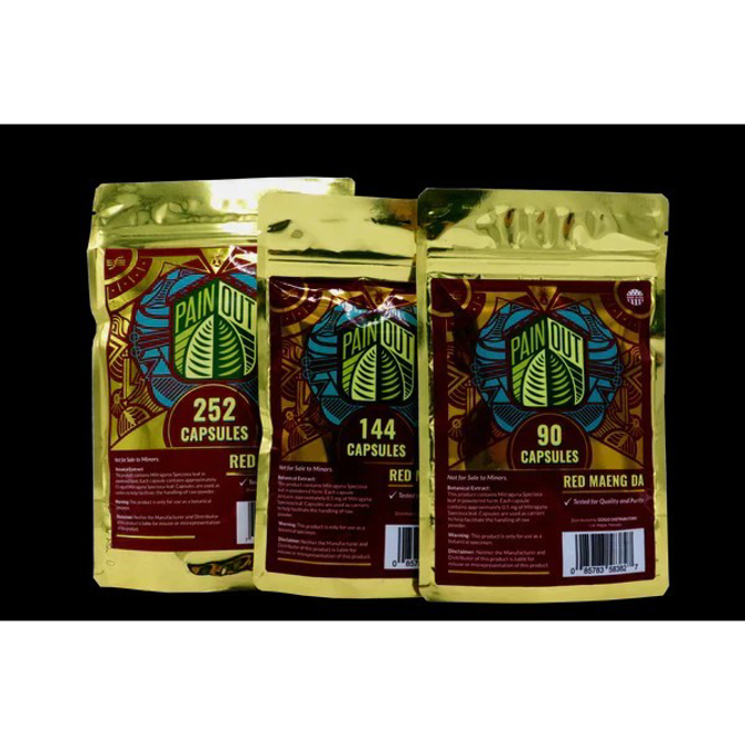 Picture of PAIN OUT KRATOM 504 CAPS - RED MAENG DA