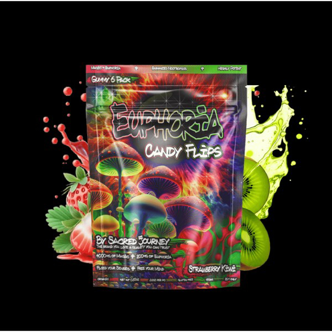 Picture of EUPHORIA CANDY FLIPS GUMMIES 10PK - STRAWBERRY KIWI