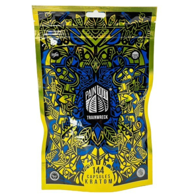 Picture of PAIN OUT KRATOM 144 CAPS - TRAIN WRECK