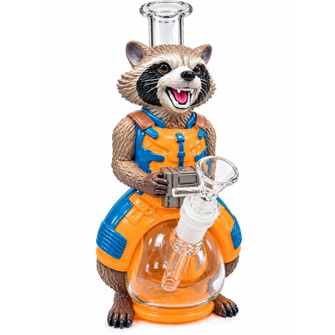 Picture of WATER PIPE 10.2'' PVC ROCKET RACCOON