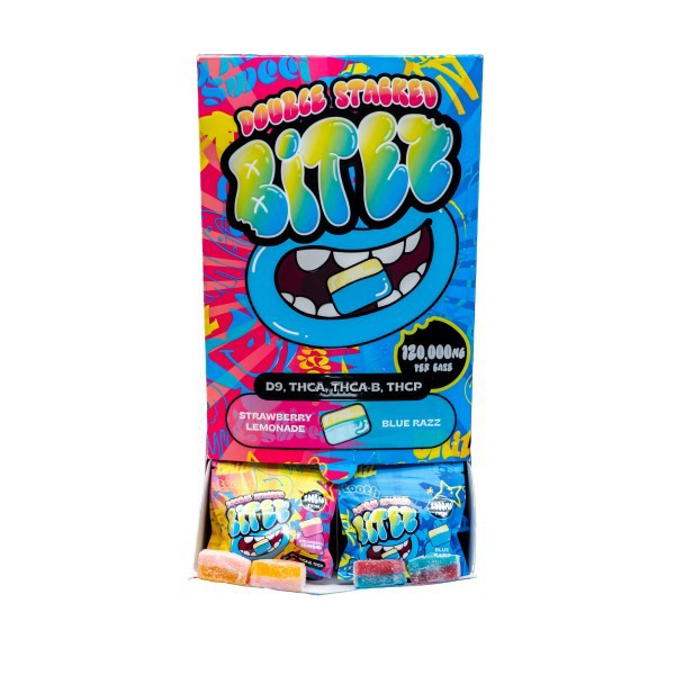 Picture of DOUBLE STACKED BITEZ THCP 2CT 2000MG - STRAWBERRY LEMONADE + BLUE RAZZ