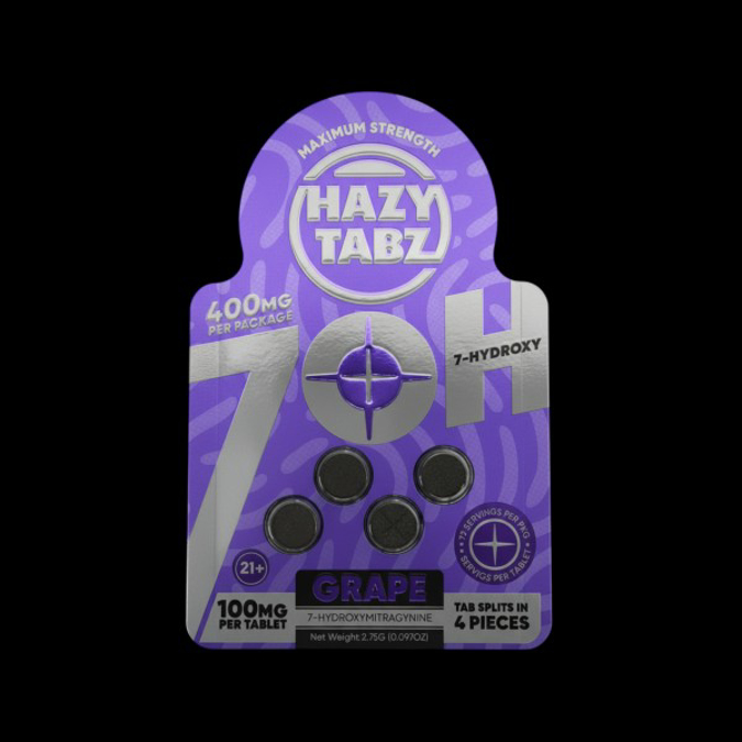 Picture of HAZY TABZ - 7 HYDROXY - SINGLE CT 100 MG | GRAPE
