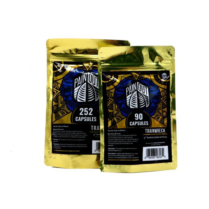 Picture of PAIN OUT KRATOM 90 CAPS - TRAIN WRECK