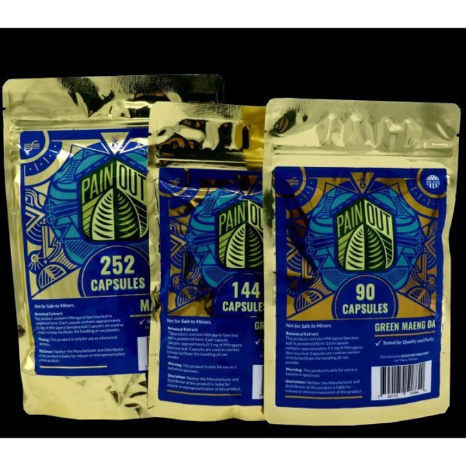 Picture of PAIN OUT KRATOM 504 CAPS - GREEN MAENG DA