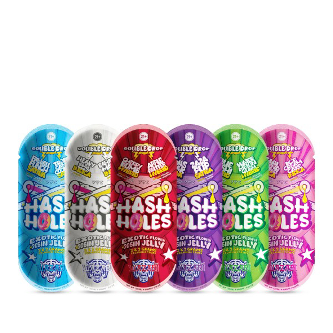 Picture of WAZABI EXOTICS THCA 2G HASH HOLES PREROLLS STICKY JAMZ x LAZY LABUBU (INDICA)