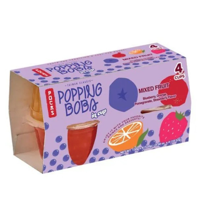 Picture of POCAS POPPING BUBBA CUP 4PK - MIX FRUITS