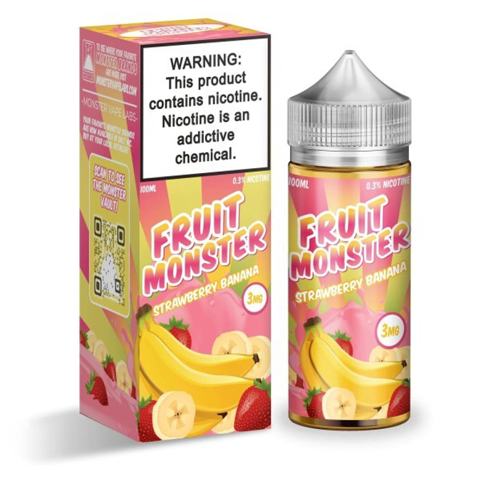 Picture of FRUIT MONSTER 3MG 100ML - STRAWBERRY BANANA