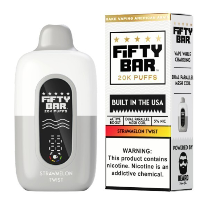 Picture of FIFTY BAR 20K WHITE EDITION - STRAWBERRY WATERMELON ICE