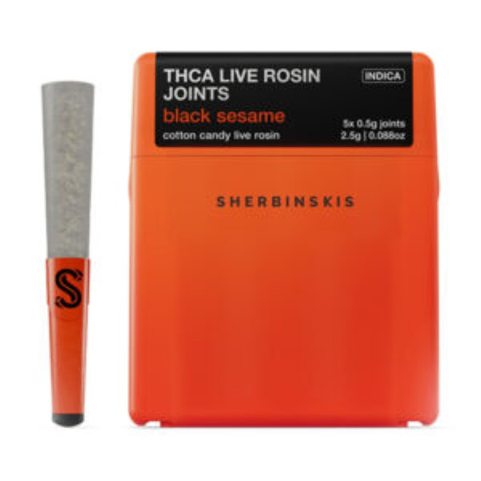 Picture of SHERBINSKIS THCA LIVE ROSIN JOINTS 5CT 0.5G - BLACK SESAME (INDICA)