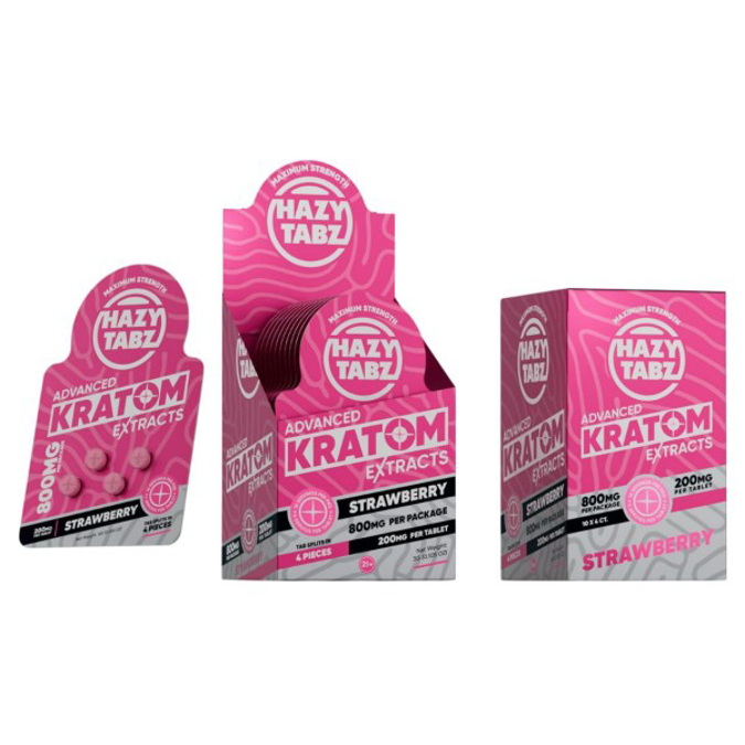 Picture of HAZY TABZ 7 HYDRPXY 400MG 10CT - STRAWBERRY