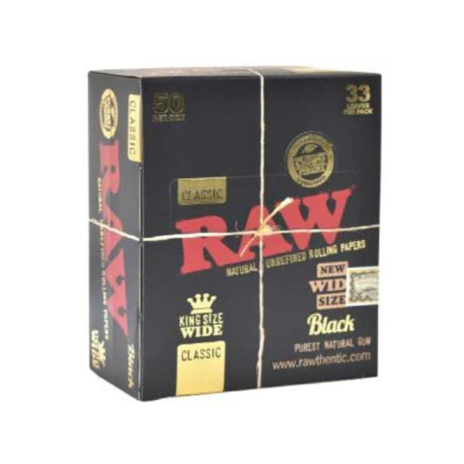 Picture of RAW BLACK CLASSIC KING SIZE WIDE 50 BOX