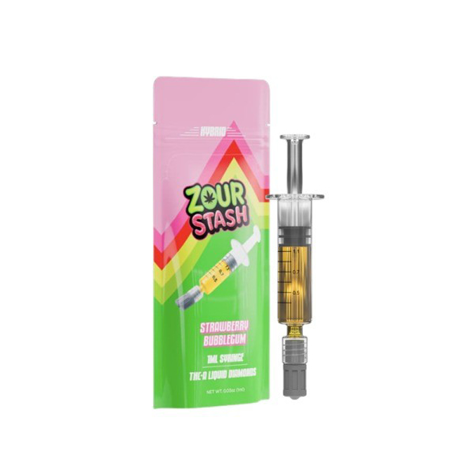 Picture of ZOUR STASH 1ML SYRINGE - STRAWBERRY BUBBLEGUM