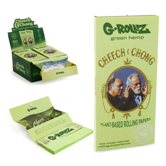 Picture of G ROLLZ CHEECH  CHONG CLASSIC ORGANIC GREEN HEMP 50KS PAPER