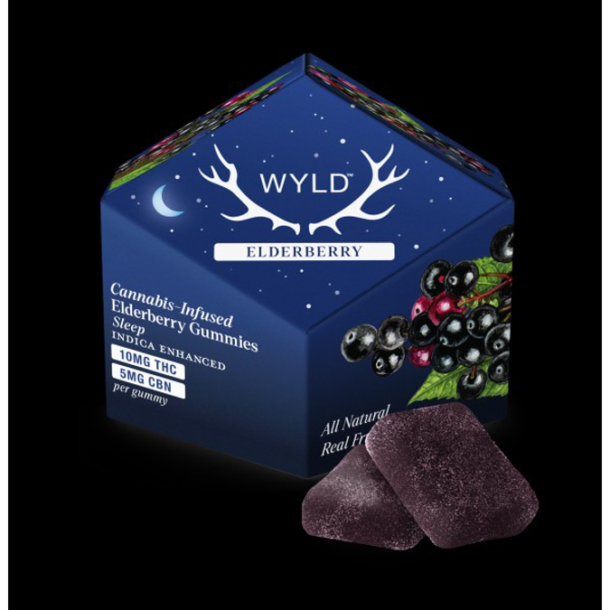 Picture of WYLD HEMP THC CBN 100MG 10CT GUMMIES - ELDERBERRY (INDICA)