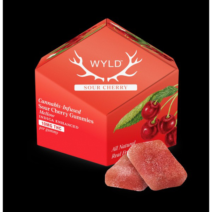Picture of WYLD HEMP THC 100MG 10CT GUMMIES - SOUR CHERRY (INDICA)