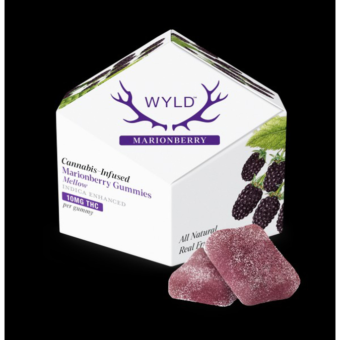 Picture of WYLD HEMP THC 100MG 10CT GUMMIES - MARIONBERRY (INDICA)