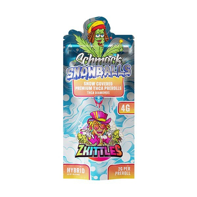 Picture of SCHMACK SNOWBALLS PREMIUM THCA PRE ROLLS 4G 10CT - ZKITTLES (HYBRID)