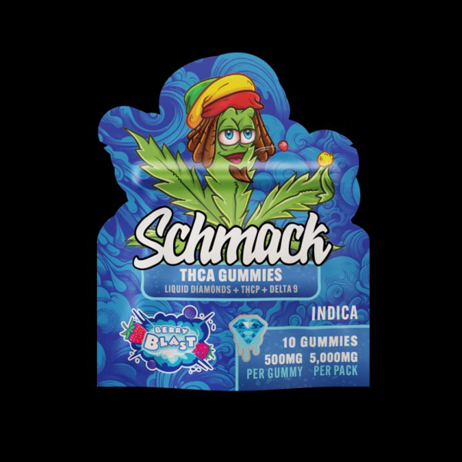 Picture of SCHMACK THCA GUMMIES 5000MG 10CT - BERRY BLAST (INDICA)