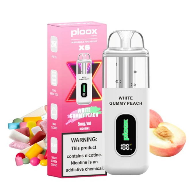 Picture of PLOOX DISPOSABLE POD 25K - WHITE GUMMY PEACH