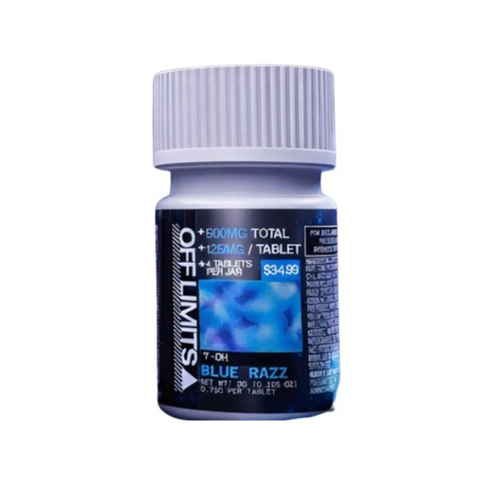 Picture of OFF LIMITS 7OH 500MG 4CT JAR - BLUE RAZZ