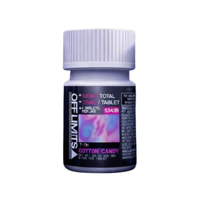 Picture of OFF LIMITS 7OH 500MG 4CT JAR - COTTON CANDY