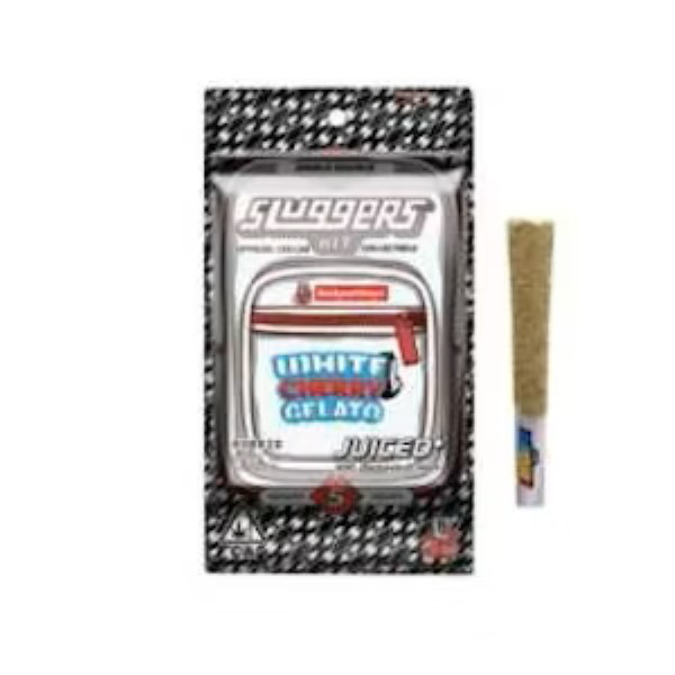 Picture of SLUGGERS HIT JUICED 0.7G INFUSED JOINTS 5PK - WHITE CHERRY GELATO (HYBRID)