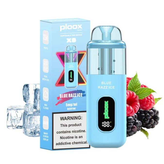 Picture of PLOOX DISPOSABLE POD 25K - BLUE RAZZ ICE