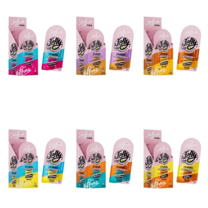 Picture of MUFFINS THCA JELLY HOLES PRE ROLL 5CT - DIESEL DRIP (HYBRID)