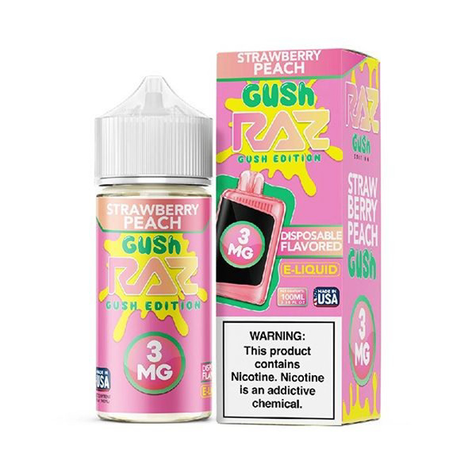 Picture of RAZ 100ML 3MG - STRAWBERRY PEACH GUSH