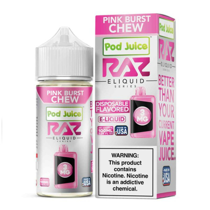 Picture of RAZ 100ML 6MG - PINK BURST CHEW