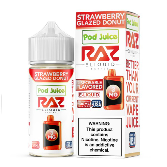 Picture of RAZ 100ML 6MG - STRAWBERRY GLAZED DONUT