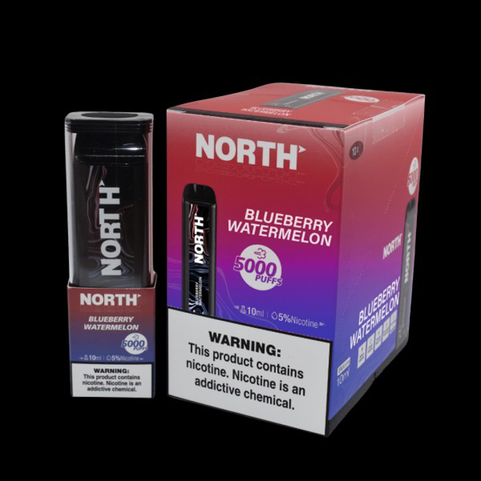 Picture of NORTH 5K 0 NICOTINE BLUEBERRY WATERMELON