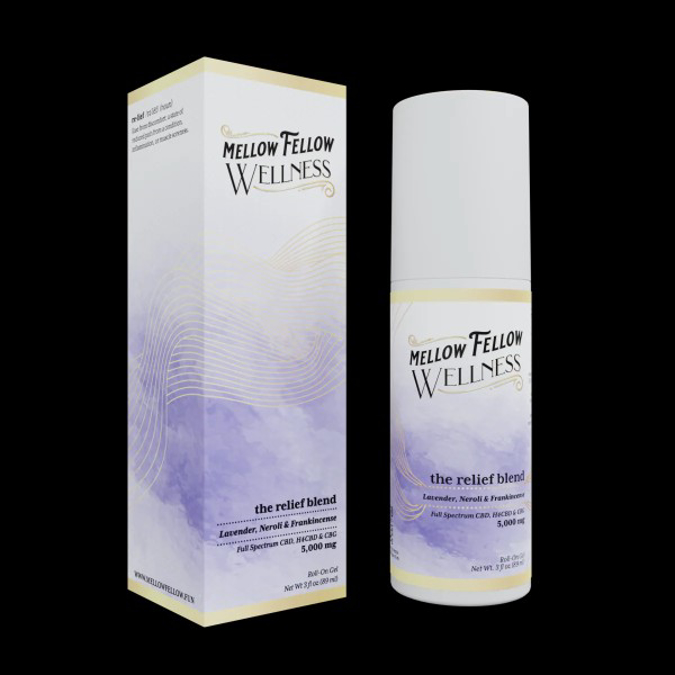 Picture of MELLOW FELLOW WELLNESS RELIEF BLEND LAVENDER NEROLI  CUCUMBER CANTALOUPE  5000MG