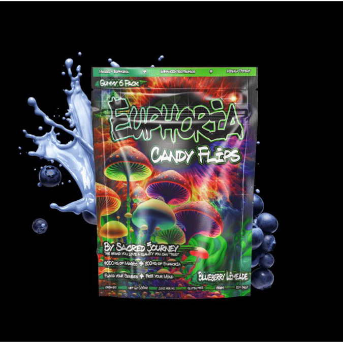 Picture of EUPHORIA CANDY FLIPS GUMMIES 10PK - BLUEBERRY LIMEADE