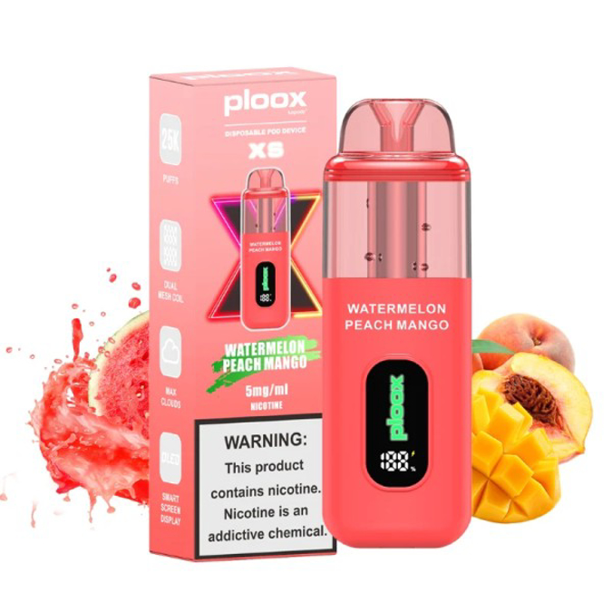Picture of PLOOX DISPOSABLE POD 25K - WATERMELON PEACH MANGO
