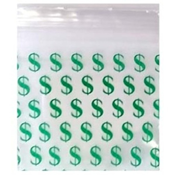 Picture of ZIP BAGS 1.5*1.25 DOLLAR SIGN 10/100 PK