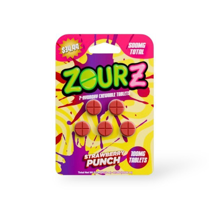 Picture of ZOUR Z 7 HYDROXY 100MG 10CT - STRAWBERRY PUNCH