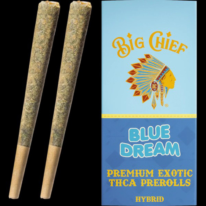 Picture of BIG CHIEF 2CT PRE ROLLS THCA 6PK - BLUE DREAM