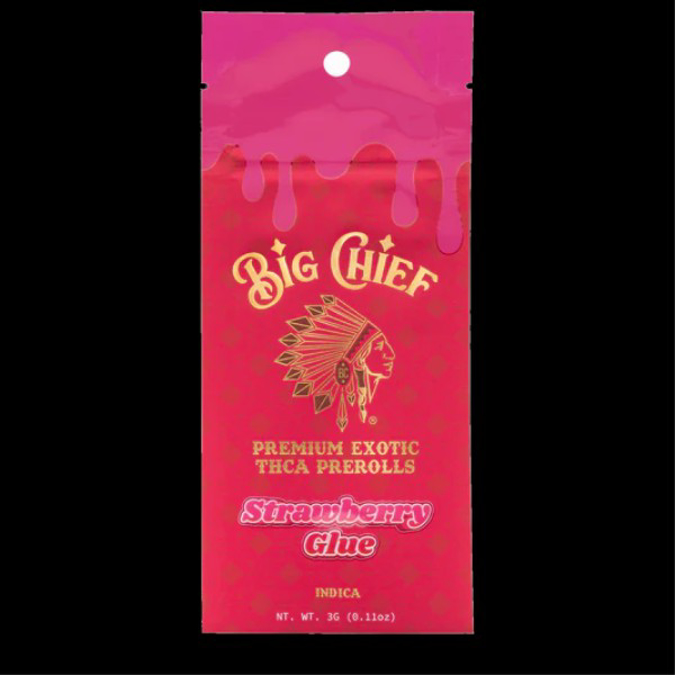 Picture of BIG CHIEF 2CT PRE ROLLS THCA 6PK - STRAWBERRY GLUE