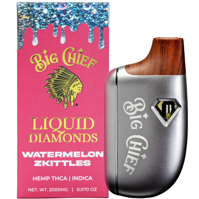 Picture of BIG CHIEF LIQUID DIAMONDS 2G DISPOSABLE WATERMELON ZKITTLES