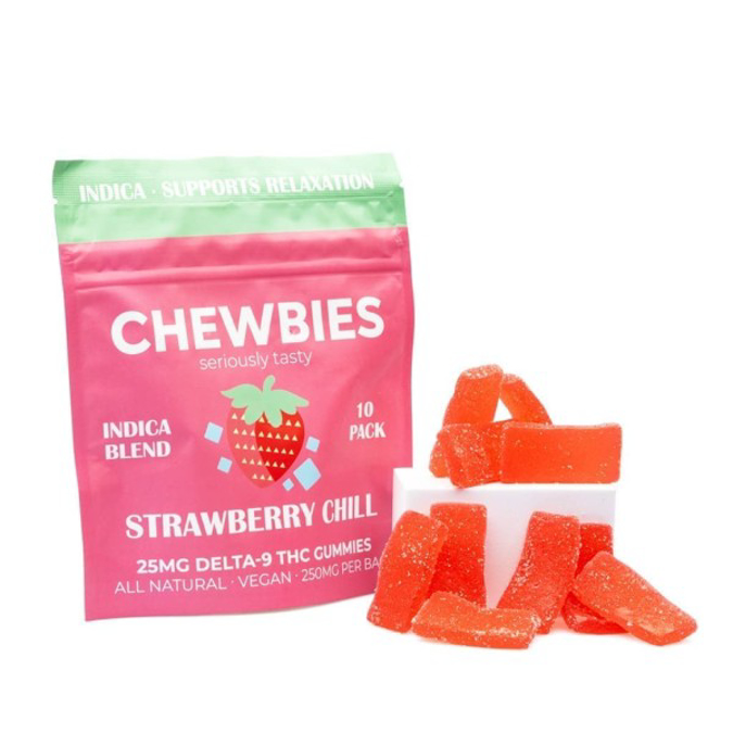 Picture of CHEWBIES D9 THC 25MG GUMMIES - STRAWBERRY CHILL