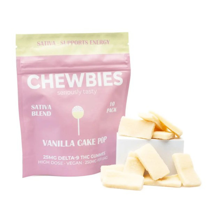 Picture of CHEWBIES D9 THC 25MG GUMMIES - VANILLA CAKE POP