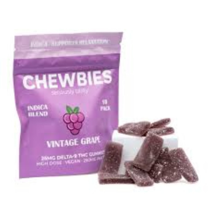 Picture of CHEWBIES D9 THC 25MG GUMMIES - VINTAGE GRAPE