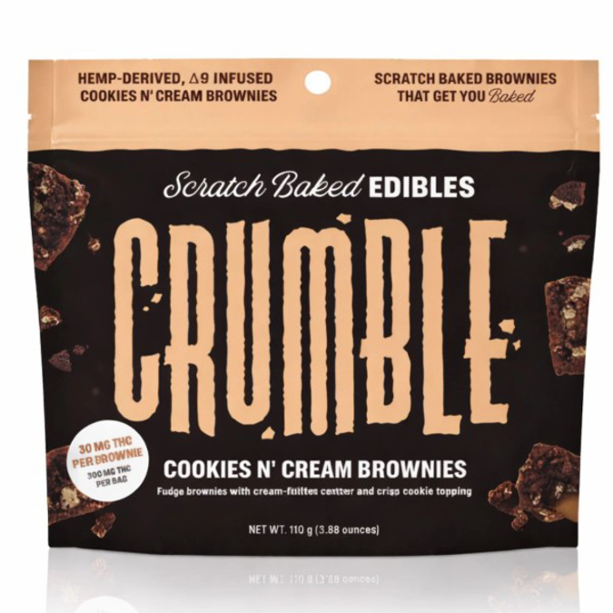 Picture of CRUMBLE 30MG THC - COOKIES N CREAM BROWNIES