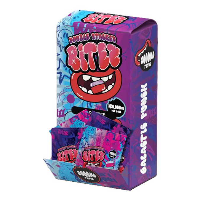 Picture of DOUBLE STACKED BITEZ THCP 2CT 2000MG - COTTON CANDY x GALACTIC PUNCH