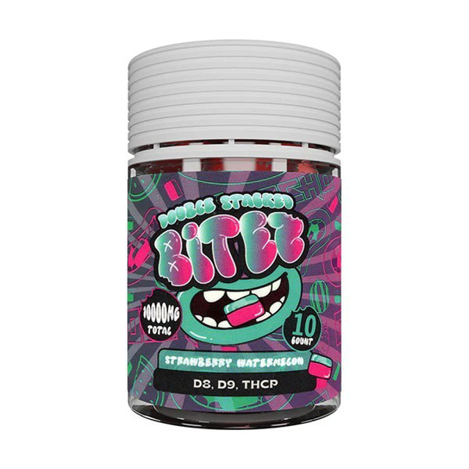 Picture of DOUBLE STACKED BITEZ 10000MG 6CT JAR - STRAWBERRY WATERMELON