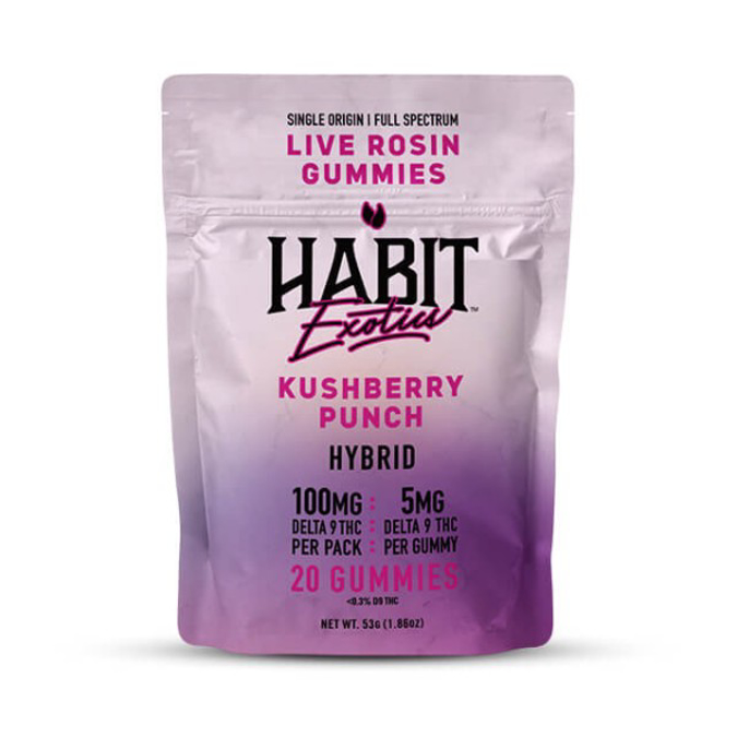 Picture of HABIT D9 LIVE ROSIN GUMMIES 2PK 30CT - KUSHBERRY PUNCH (HYBRID)