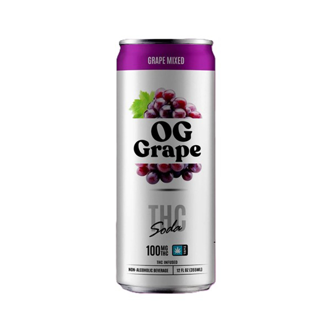 Picture of STICKY GREEN THC SODA 100MG - GRAPE FRUIT MIXED